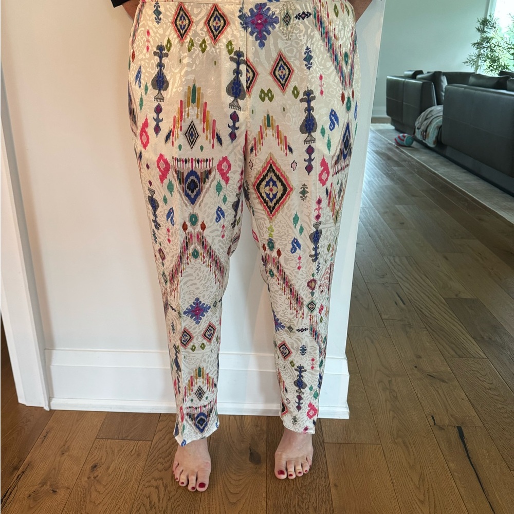 Vilagallo Blue and Pink Trousers with Relaxed Fit. Never worn